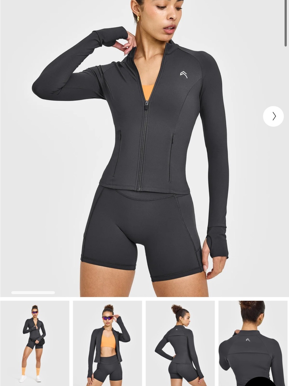 Oner Active Women's Charcoal Gray Zip Front Utility Jacket